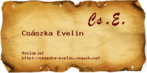 Császka Evelin névjegykártya