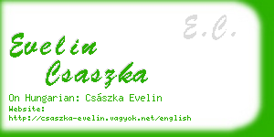 evelin csaszka business card
