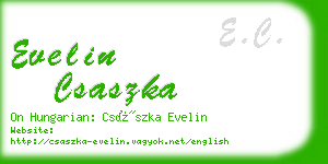 evelin csaszka business card